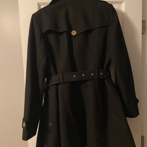 Michael Kors black wool belted coat - Picture 3 of 6